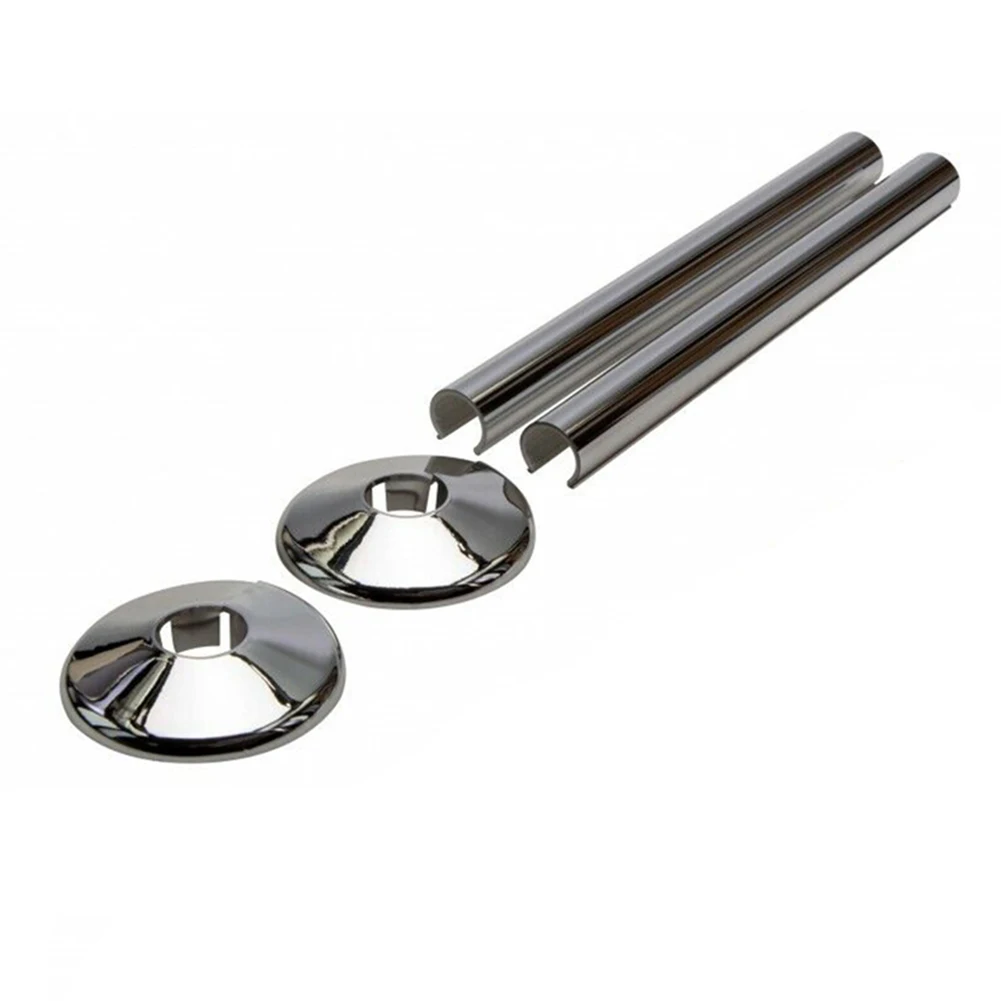 

Трубы, чехлы для труб радиатора, рукава, 15 мм, воротники, обрезанные, хромированные, для ванной комнаты, обустройство дома, пластиковые чехлы для труб радиатора