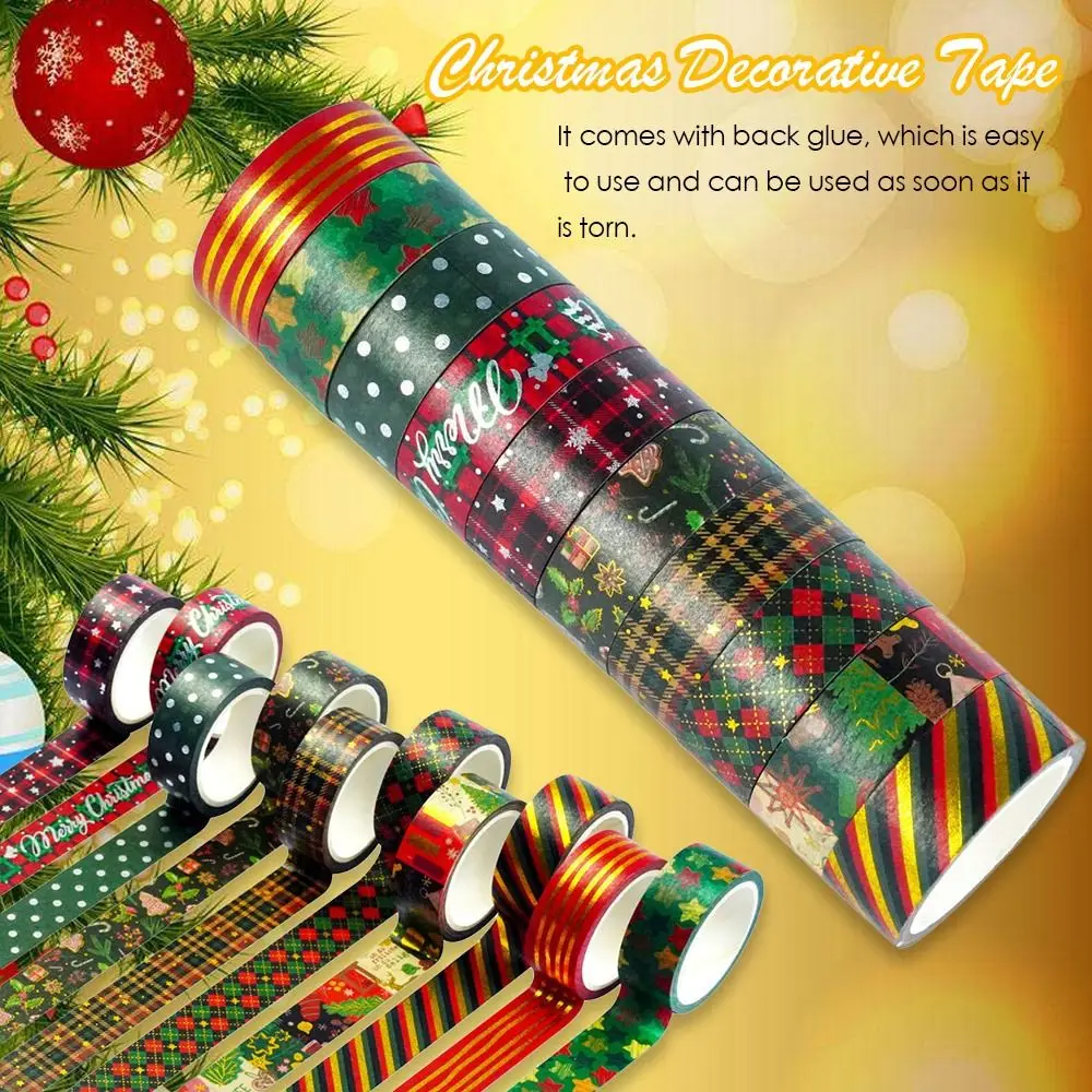 

10Roll DIY Hand Account Fresh Kawaii Christmas Decorative Tape Stationery Paper Tape Stickers