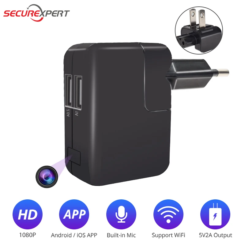

Mini Plug Camera Wifi 1080P 5V 1A/2A Smart Phone Charger Camera Home Security Micro Motion Detection USB Video Recorder Cameras