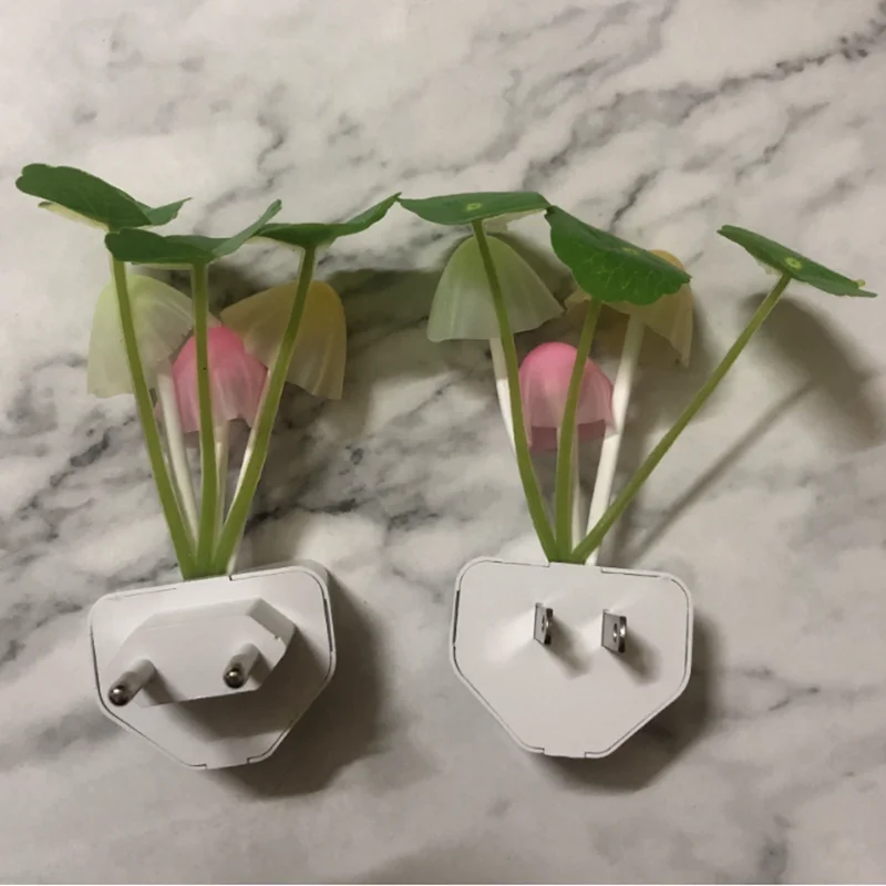 Прямая поставка светодиодный ночник со штепсельной вилкой искусственный абажур