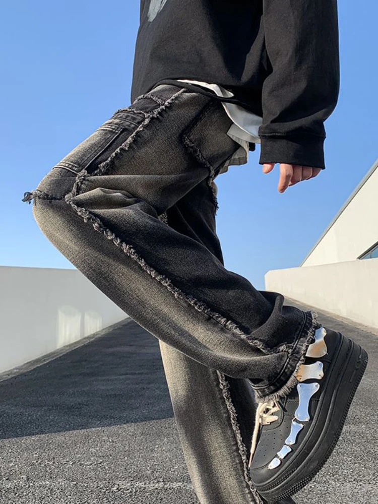 WeiYao Baggy Jeans Women High Waisted Cargo Pants y2k Streetwear 2023 Korean Fashion Long Summer Denim Trousers Female