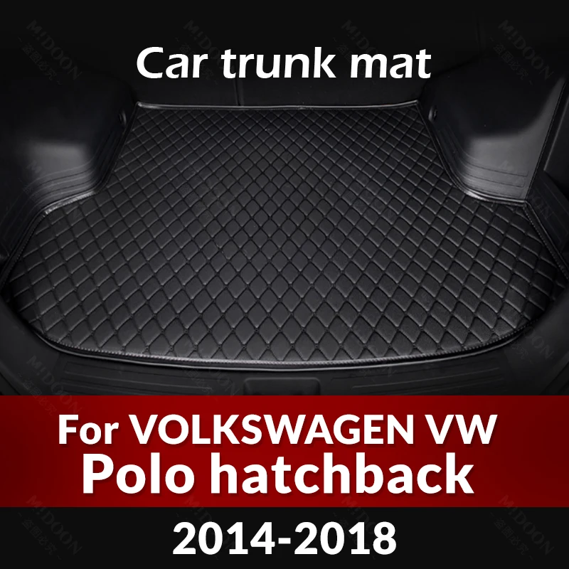 

Коврик для багажника автомобиля для VOLKSWAGEN VW Polo hatchback 2014 2015 2016 2017 2018, пользовательские автомобильные аксессуары, украшение интерьера автомобиля