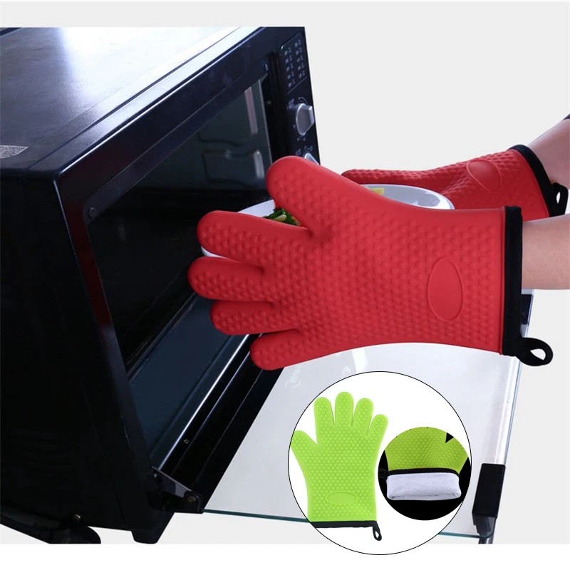 

Кулинарные рукавицы силиконовые перчатки для барбекю и духовки, кухонные перчатки, термостойкие