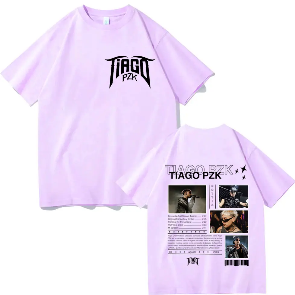 Рэпер Tiago Pzk Графические футболки Мужчины Женщины Винтаж Хип-Хоп Футболка с