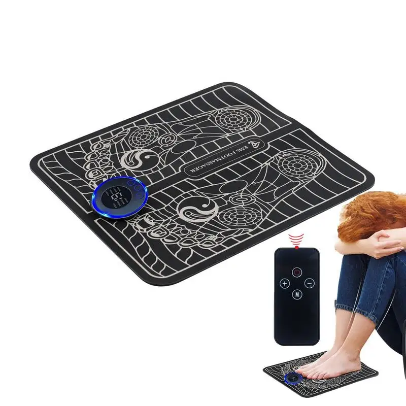 

EMS Foot Massager Pad Portable Foldable Massage Mat Pulse Muscle Stimulator Relax Feet USB Rechargeable Muscle Stimulator