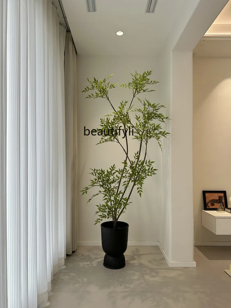 Nantian бамбуковое искусственное растение в горшке