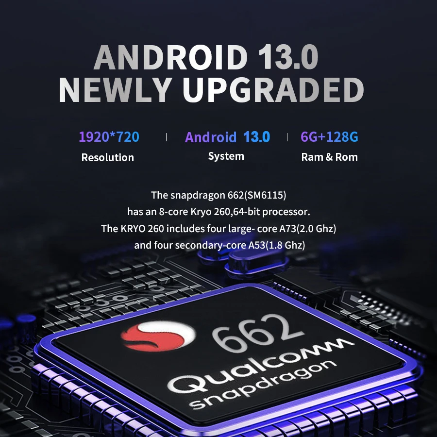 Автомобильный мультимедийный видеоплеер 128 ГБ Android 13 1920*720 экран Bluetooth 5 0 радио для