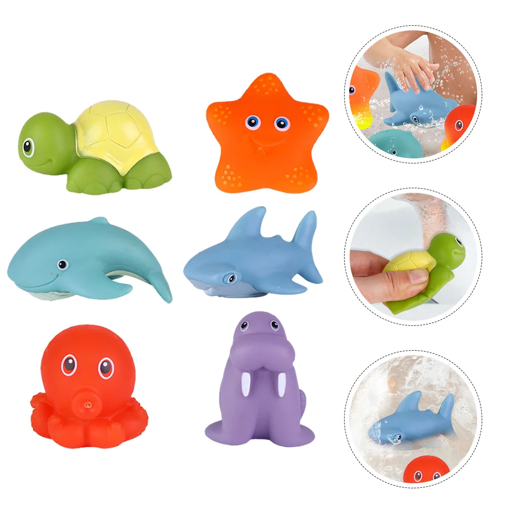 

18 Pcs Bath Toys Portable Dinosaur Squeeze Household Baby Tub Adorable Infant Compact Elastic Bathtub