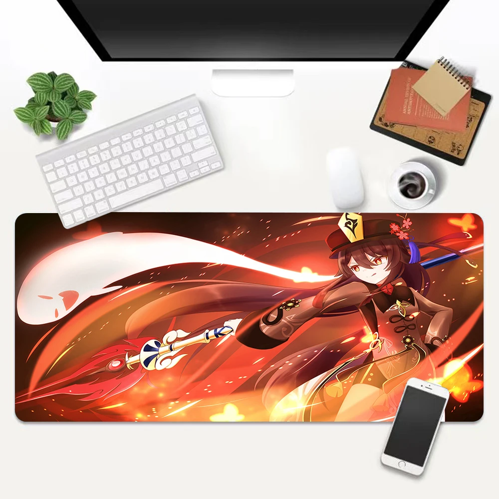 Популярный игровой большой коврик для мыши Hutao, компьютерные игровые коврики для мыши, настольные Коврики для клавиатуры, резиновый нескользящий коврик для мыши 40x90