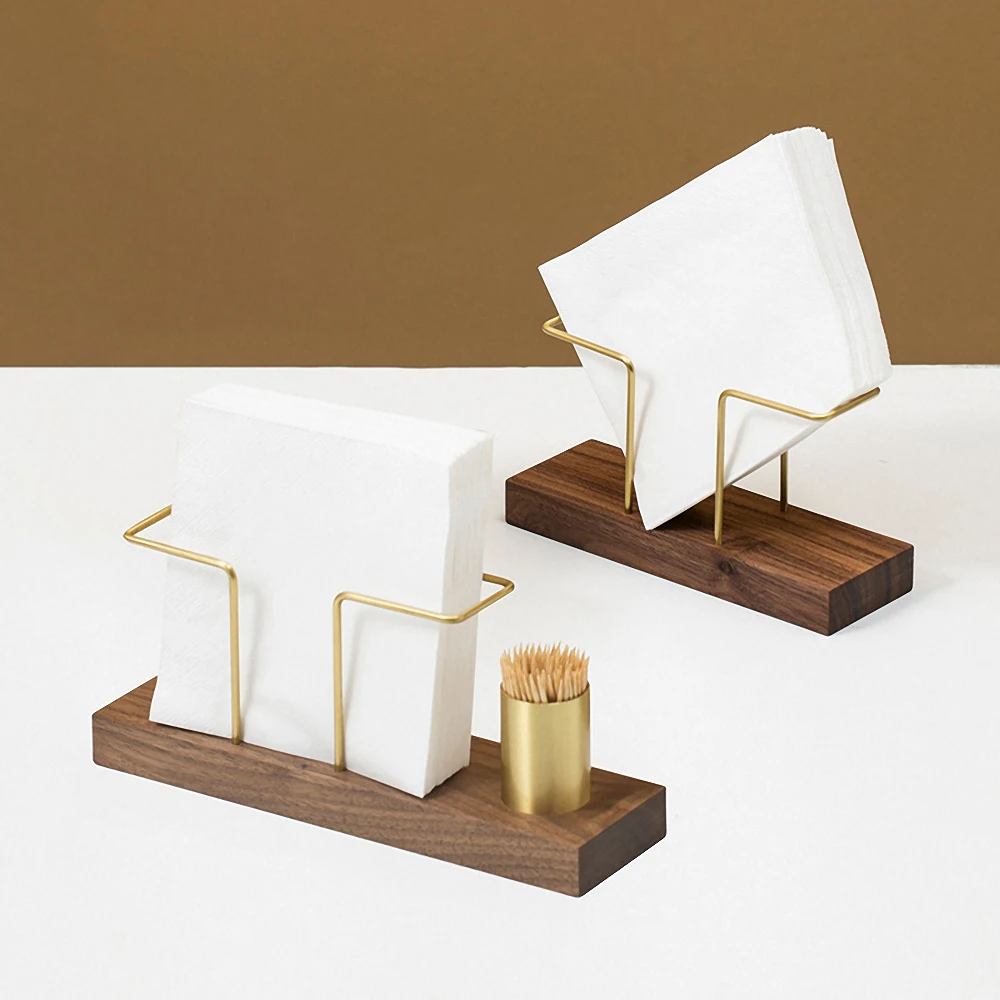 

Tissue Napkin Storage Holder Rack Table Tissue Organizer Case with Toothpick Container Restaurant Home Decor Kitchen Accessories
