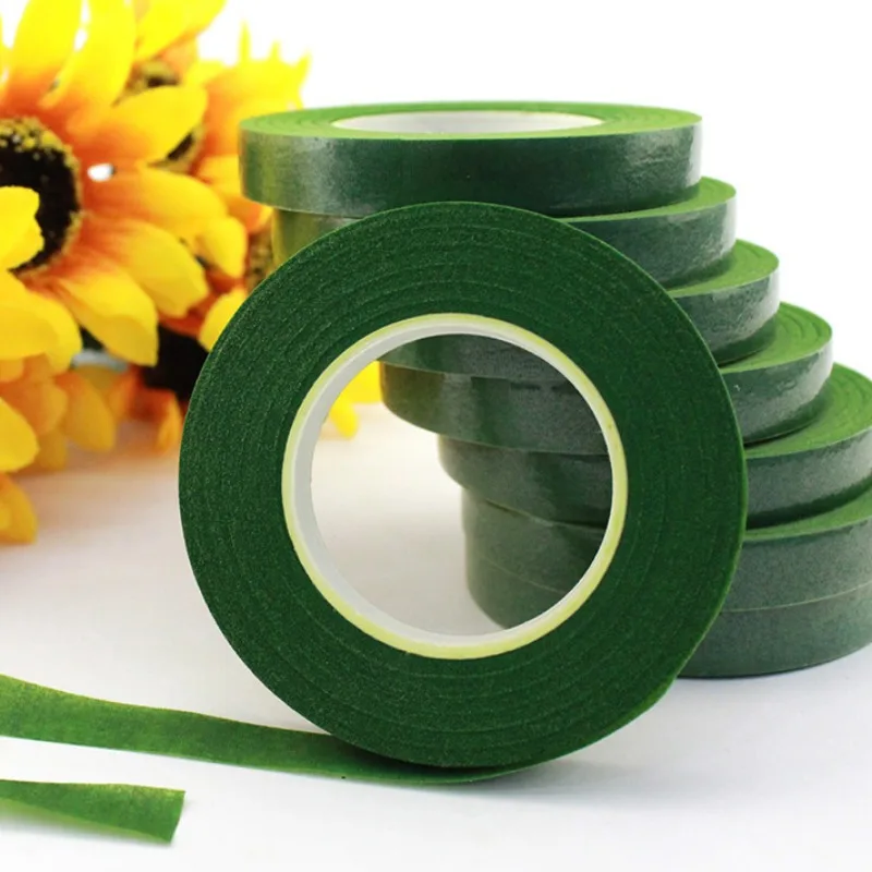 

Самоклеящаяся лента для украшения букет цветов, зеленые ленты для украшения DIY, рождественской вечеринки, 20 м