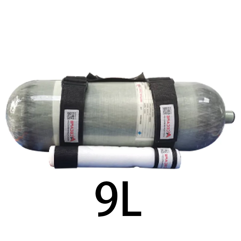 

ACECARE 9L HPA Compressed Carbon Fiber Cylinder 4500psi 300bar Air Tank With Portable Cylinder Strap Scuba Diving