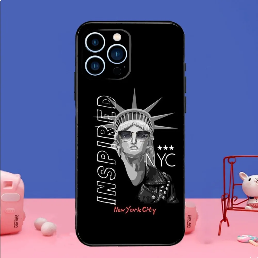 Чехол для телефона NEW YORK Статуя Свободы iPhone 14 13 12 Mini 11 Pro XR X XS MAX 6S 7 8 Plus силиконовый