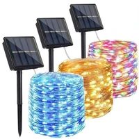 solar fairy string lights 10m20m waterproof outdoor garland lamp outdoor rwedding christmas party decoration string lights