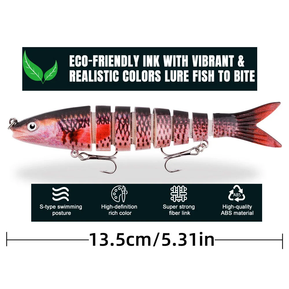 Фото Swimmax Easy Catch Fishing Lures с крючками BKK, с поклевкой, вибрацией, щелчками и шумом для усиленной поклевки, прочные Swimbaits из динамидного волокна для ловли окуня, форели, окуня, окуня, окуня. №1