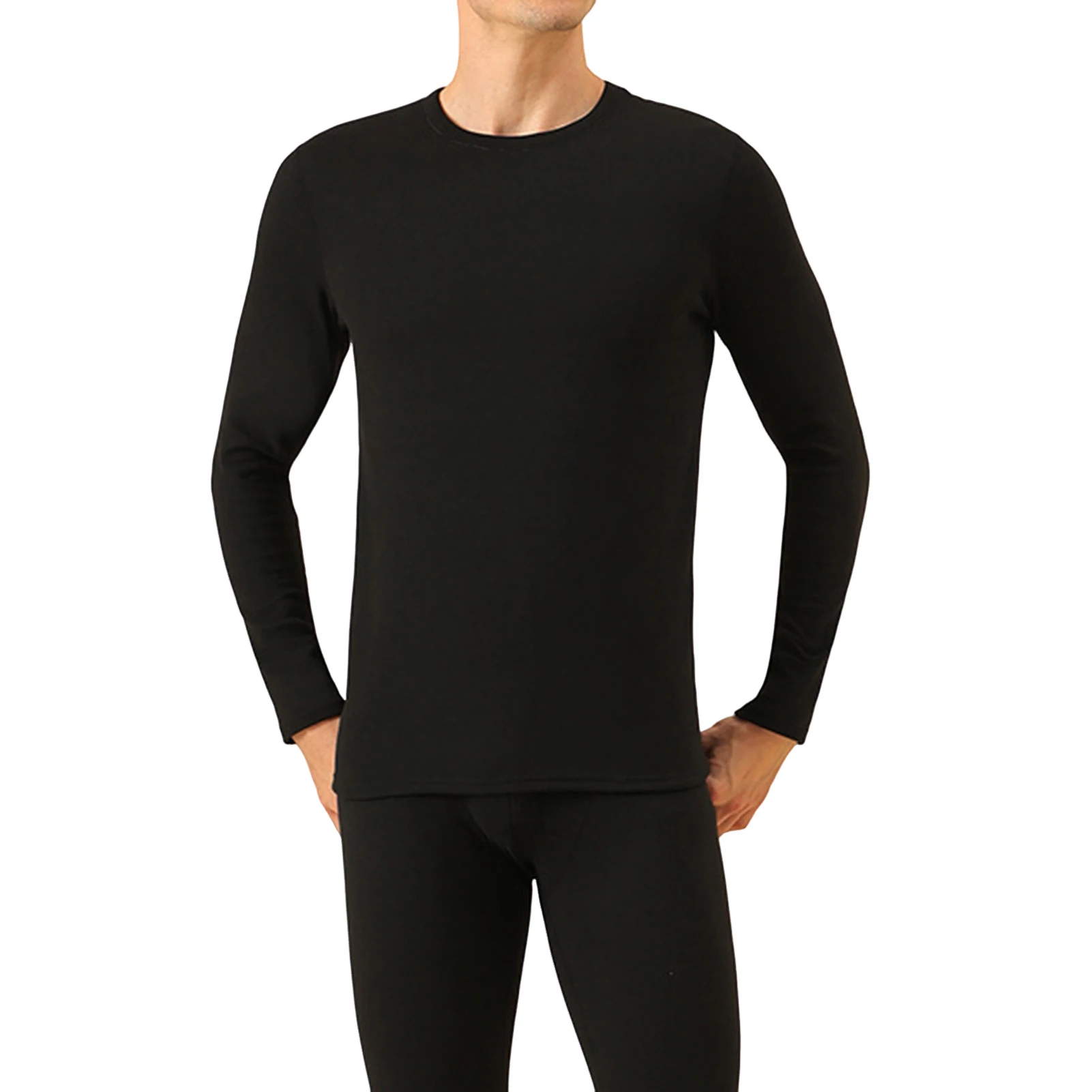 

Men's Thermal Underwear Set Long Sleeve Soft & Warm Home Pajamas Set for Winter Early Spring