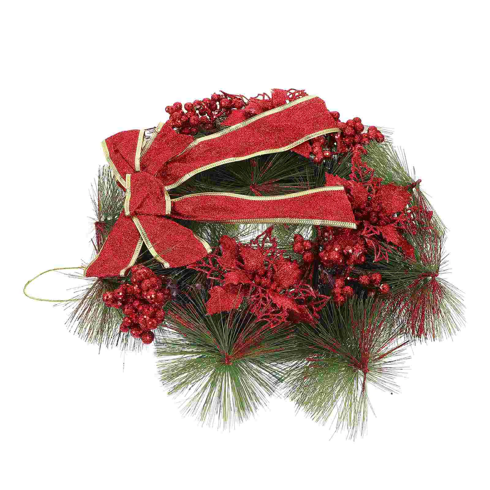 

Wreath Christmas Window Door Ornaments Floral Hanging Fireplace Decorative Flower Artificial Wreaths Front Poinsettia Farmhouse