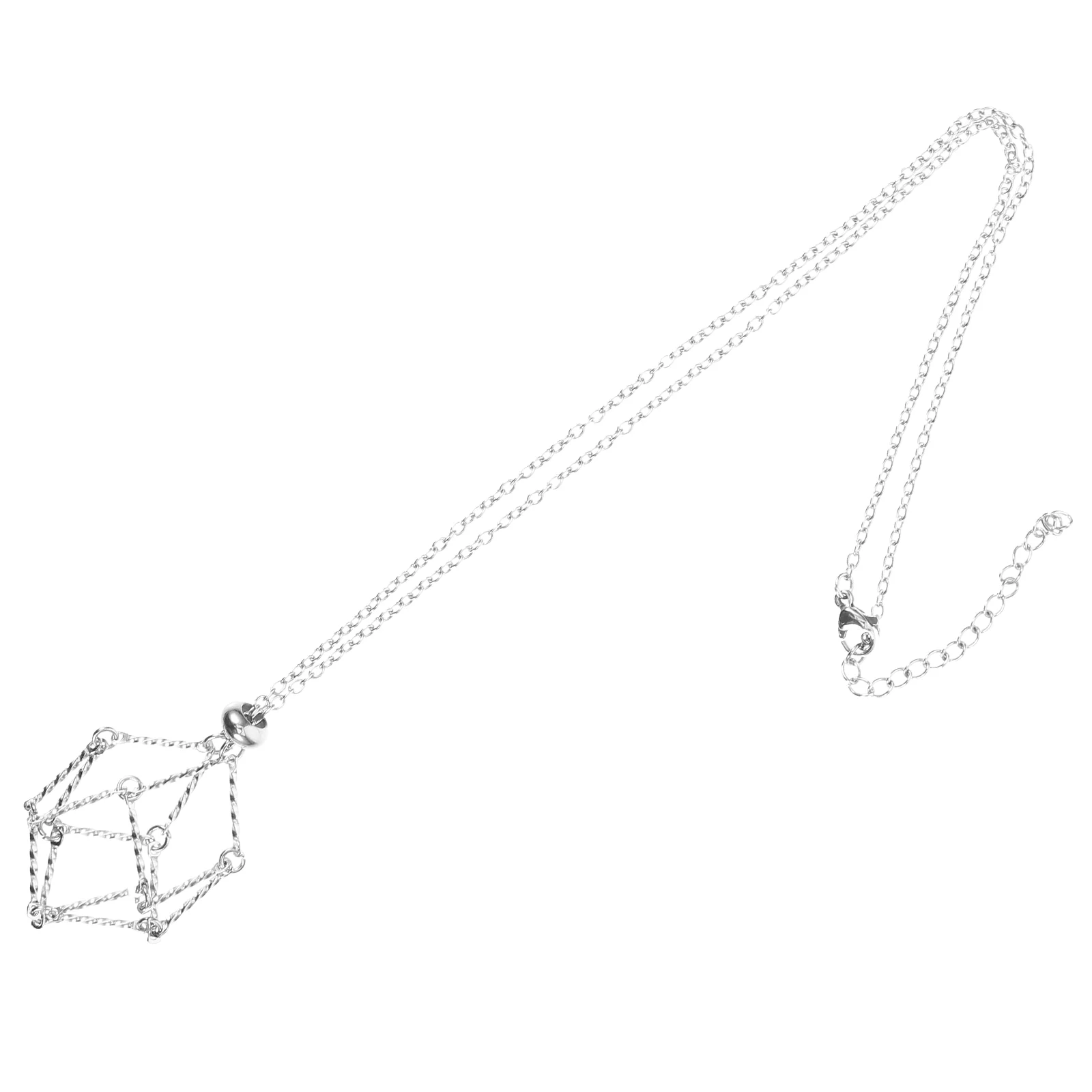 

Necklace Cord Crystal Pendant Cage Necklaces Holder Rope Empty Stone Jewelry Choker