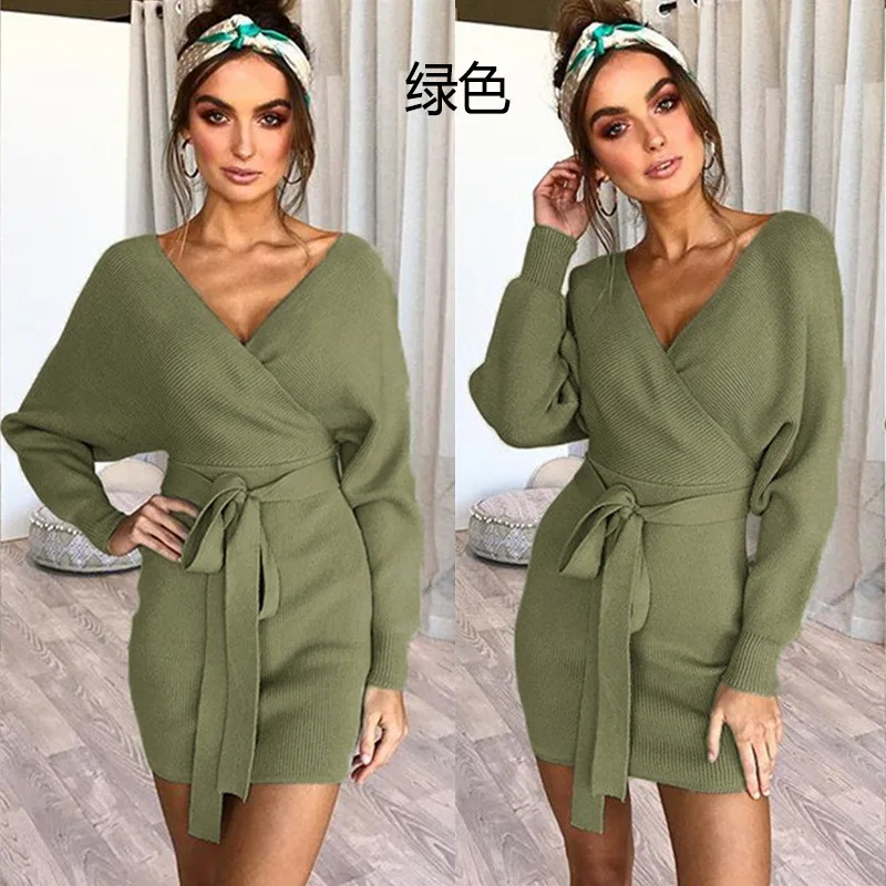 Вязаный свитер сексуальный облегающий теплый верхняя женская одежда