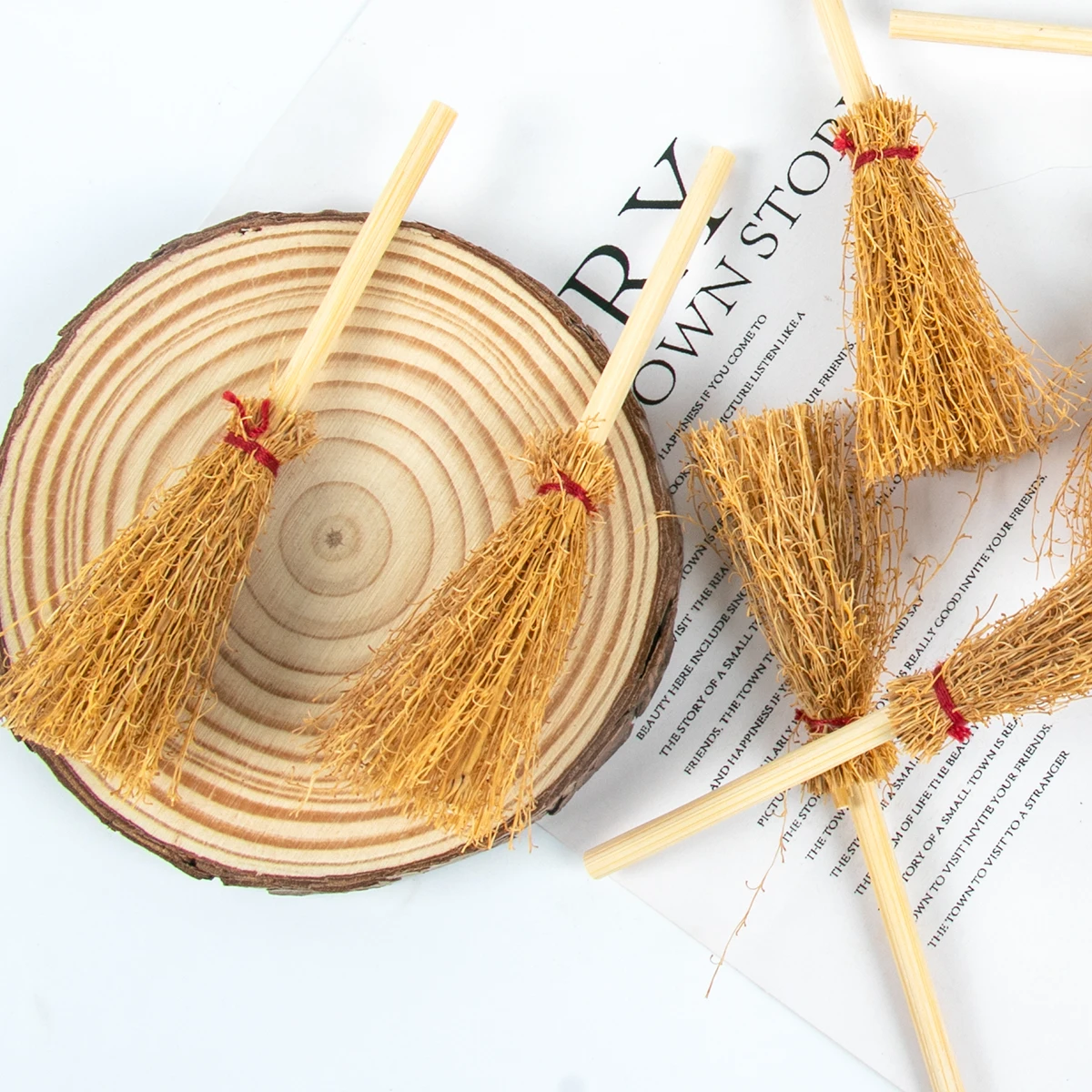 Мини-красная Палочка Для Метлы - 10/20/30 Шт. Украшение Вечеринки В Честь Хэллоуина