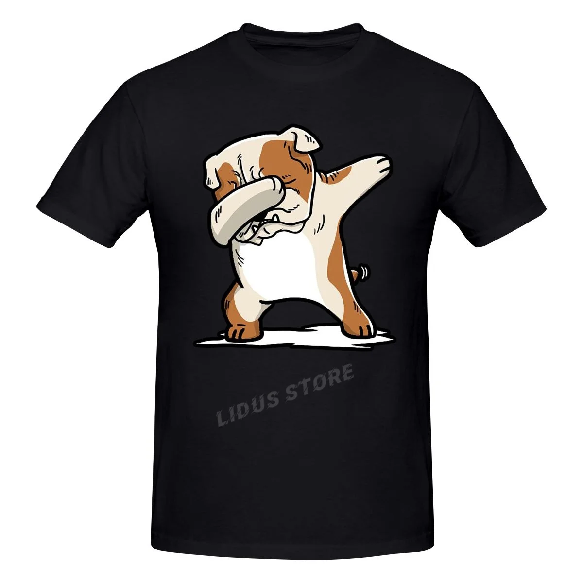 

2022 Fashion Leisure English Bulldog Cute Dabbing T-shirt Harajuku Streetwear 100% Cotton Graphics Tshirt Brands Tee Tops