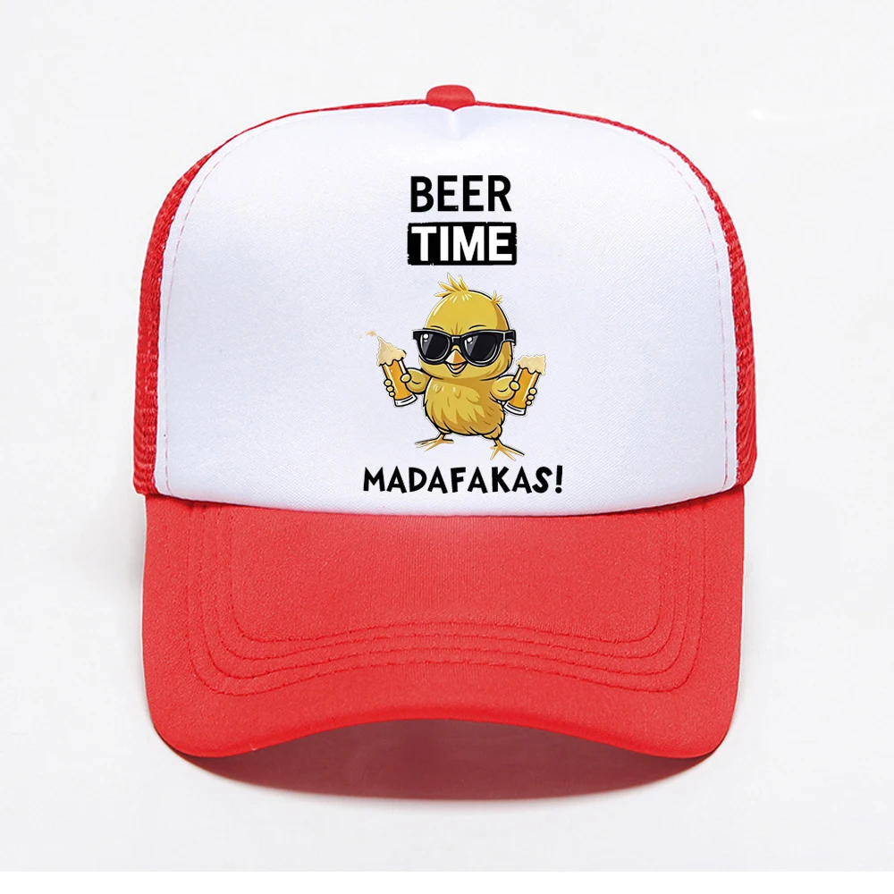 Фото Бейсболка Drunk Chick Beer Net, летняя, унисекс, повседневная, регулируемая, сетчатая, в стиле тракер, модная, дышащая, солнцезащитная, с застежкой Snapback №3