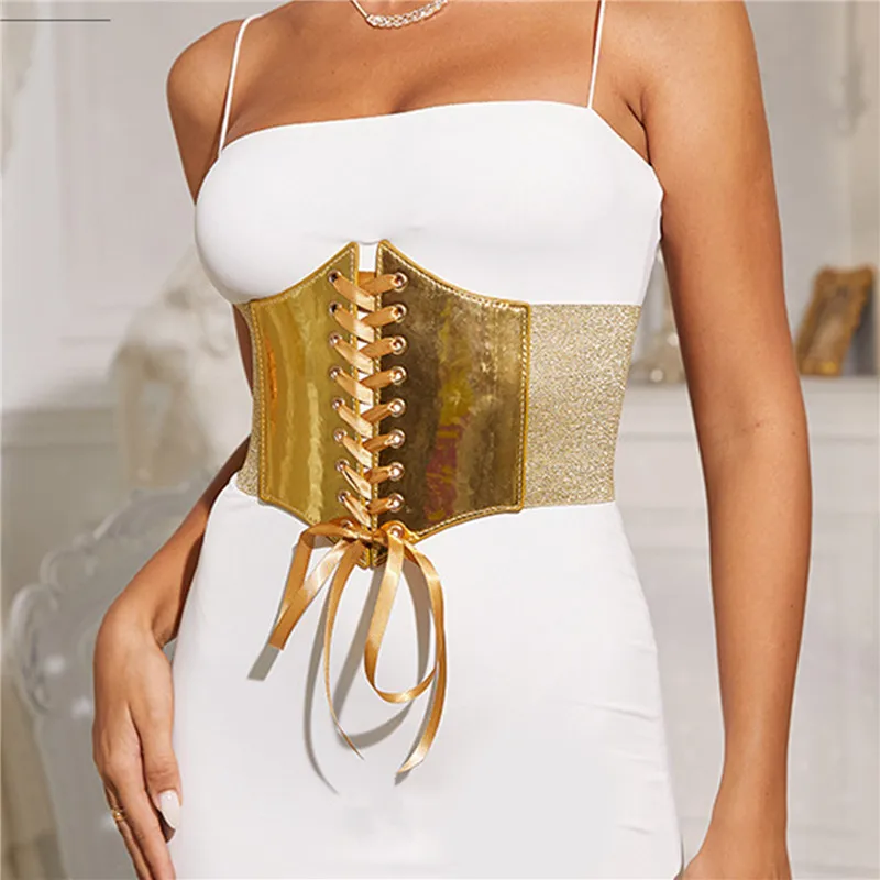 

Corset Wide Belts Pu Leather Slimming Body Waistband For Women Elastic Waist Belts Cinto Sobretudo Feminin Ceinture Femme