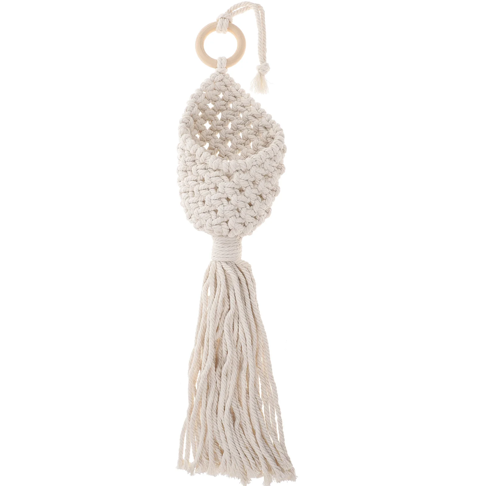 

Basket Decor Macrame Fruit Basket Bohemia Style Fruit Basket Kitchen Accessory Convenient Hanging Basket Vegetable Basket