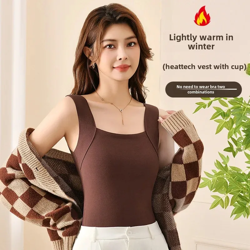 Осень/зима новый теплый жилет интегрированная нагрудная накладка без рукавов