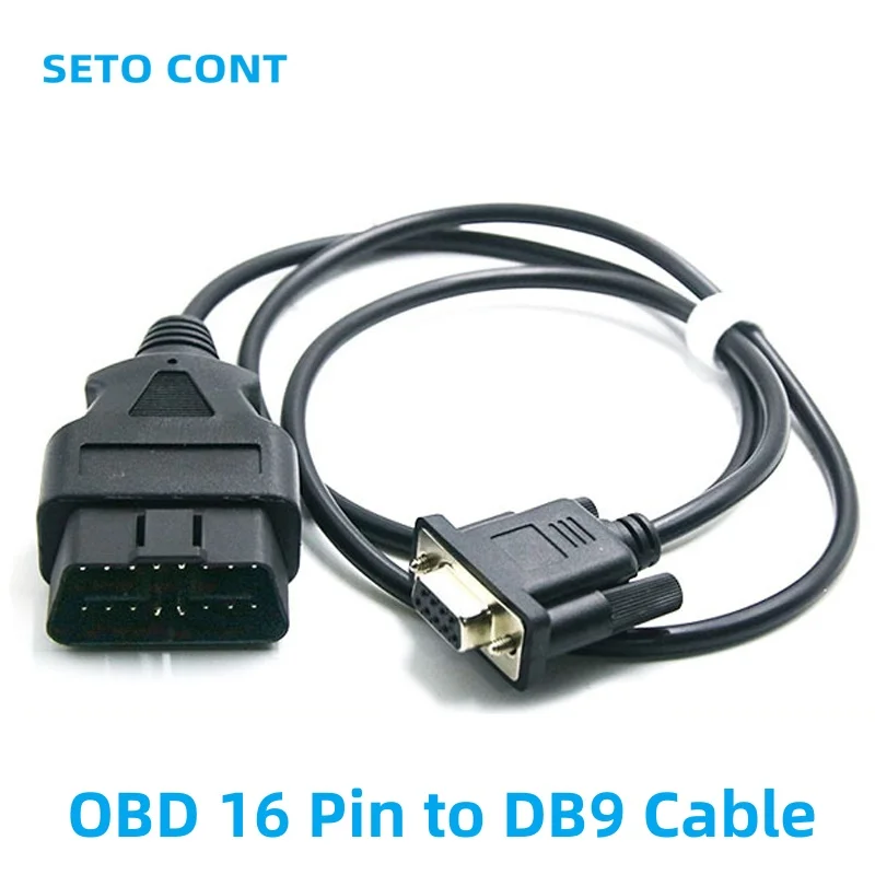 J1962 12 В 24 В OBD-кабель 100 см 16-контактный разъем «папа» к DB9 «мама» VGA D-sub 9-контактный адаптер OBDII RS232 Линия последовательного порта OBD2 Кабель (art.: 3920ccee6ae2b) - 3920ccee6ae2b