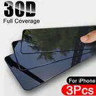 Защитная пленка для экрана с черными краями для iPhone 12 11 13 Pro Max XR XS Max 3D защитное закаленное стекло для iPhone 12 13 Mini пленка