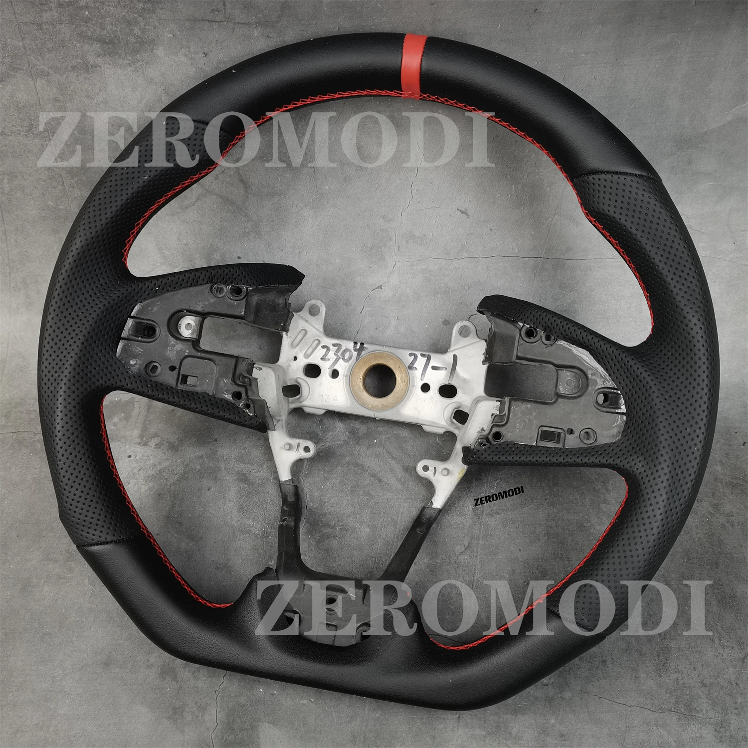 Спортивное кожаное рулевое колесо красное кольцо для 2016-2020 HONDA CIVIC Gen 10 Type-R