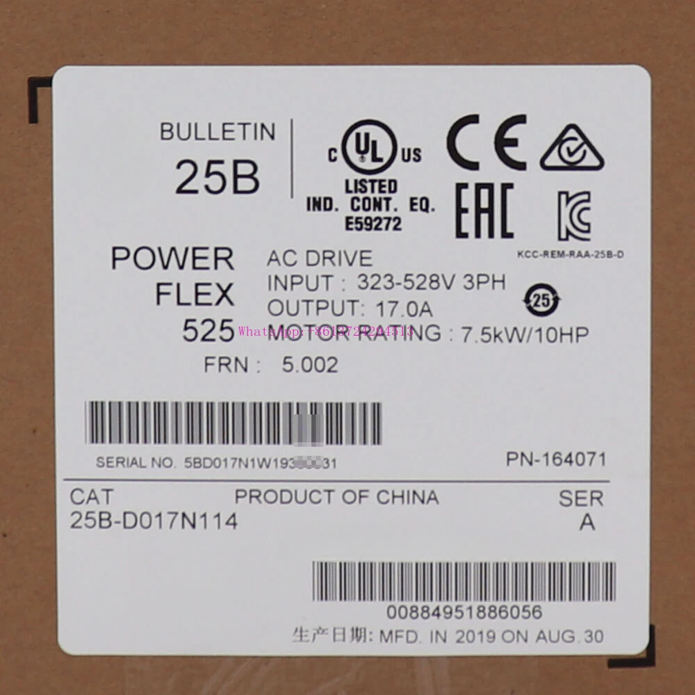 Новый заводской герметичный привод переменного тока 25B-D017N114 PowerFlex 525 7 5 кВт 10 л.с.