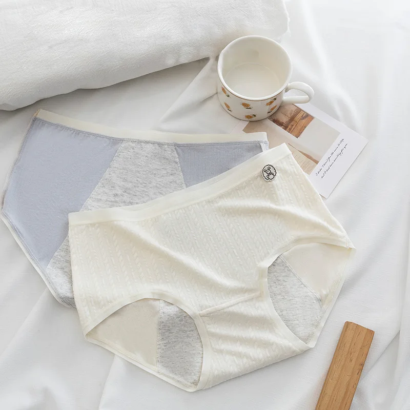 Women Lingerie Menstrual Panties Leak Proof Period Panties Mid Waist Cotton Physiological Briefs Breathable Soft