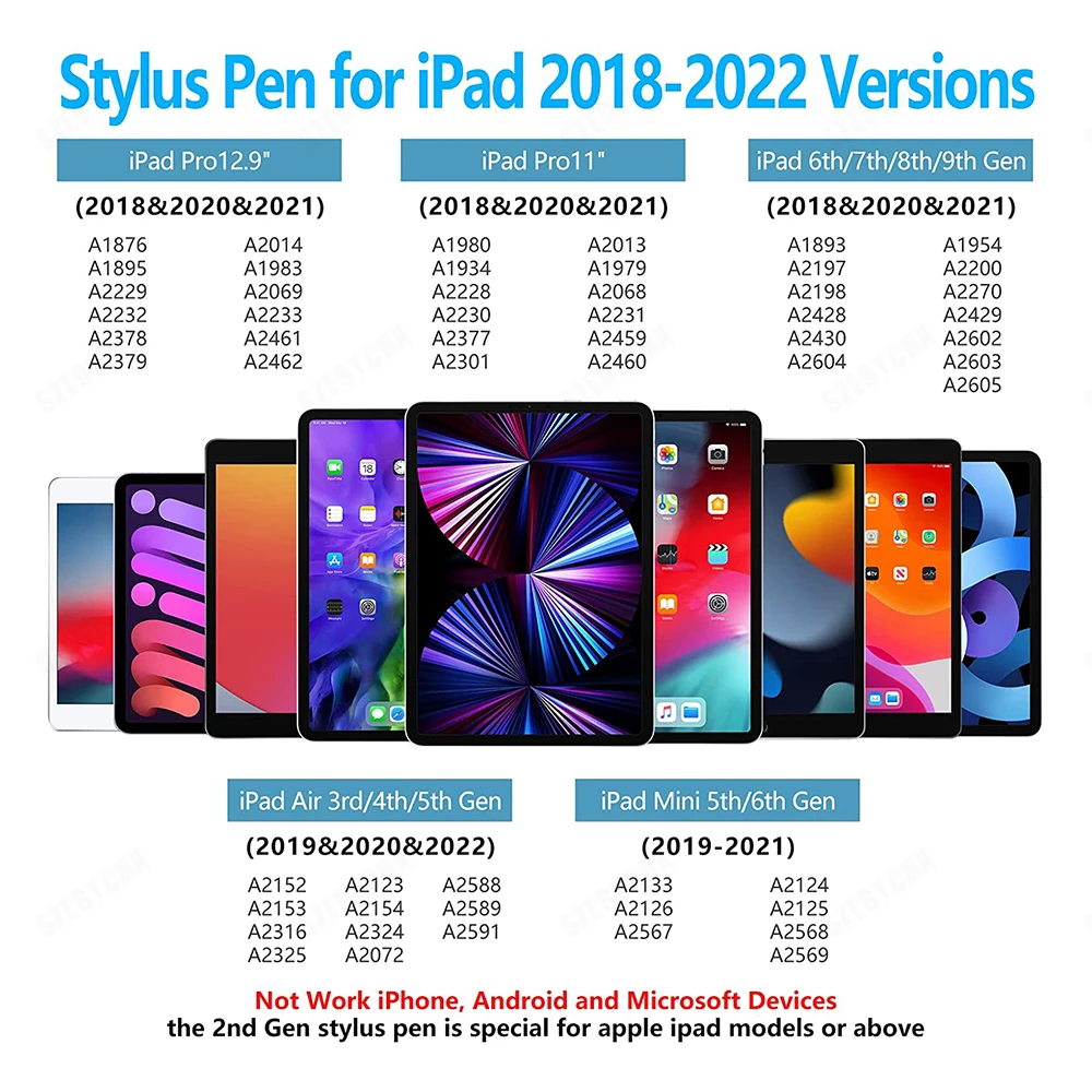 Для Apple Pencil 2 iPad Air 5 4 Pro 11 10 3 Mini 6 2022 2021 2020 2019 Bluetooth-Стилус 애플슬 슬 |