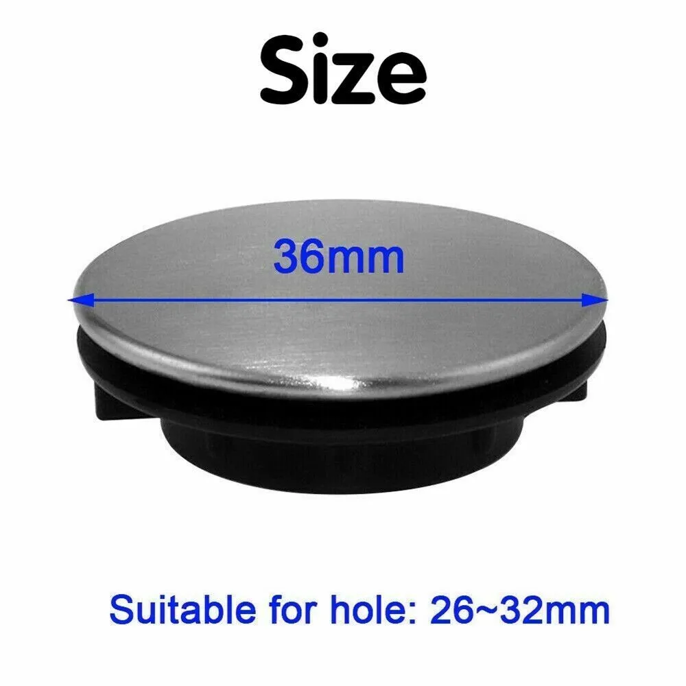 

2pcs 304 Stainless Steel Kitchen Sink Tap Hole Cover Water Blanking Plug Stopper Faucet Drainage Seal Cap Washbasin Accessories