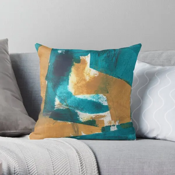

Teal And Mustard 3 Printing Throw Pillow Cover Anime Fashion Throw Fashion Wedding Cushion Office Bedroom Pillows not include
