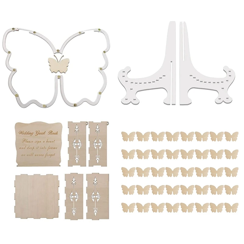 

1 шт., белая Свадебная Гостевая книга с маленькими бабочками, искусственные альтернативные Свадебные знаки
