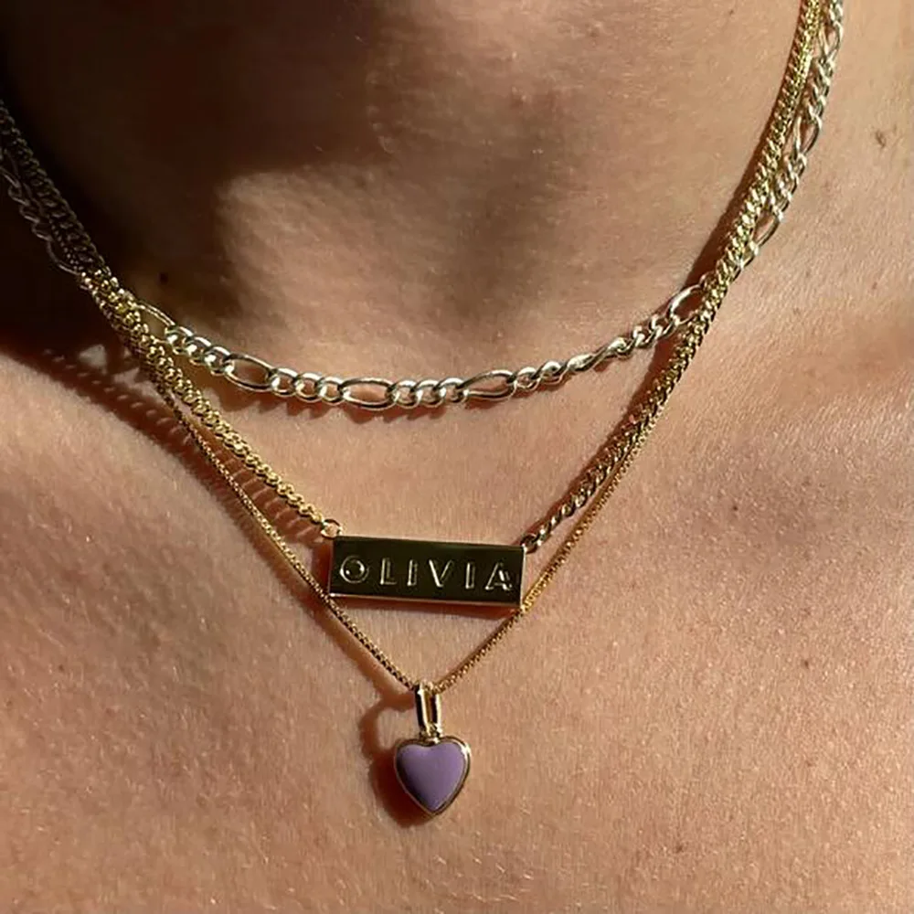 

2022 New 90s Multi-Layer Love Cross Pendant Ladies Necklace Snake Chain Birthday Gift Alloy Jewelry Wholesale Direct Sales