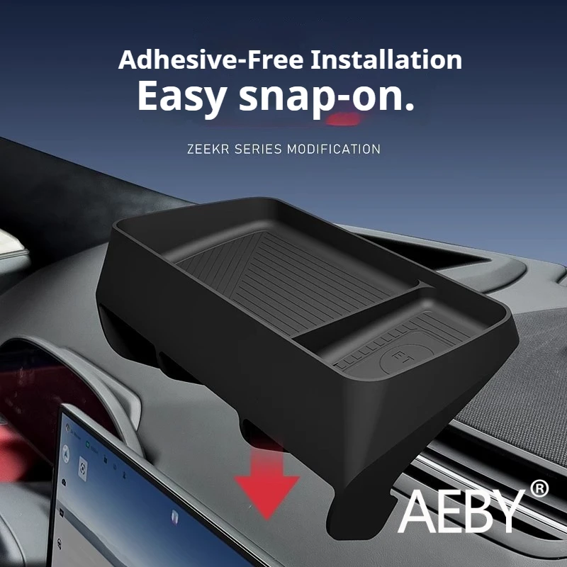 Фото AEBY для ZEEKR 007GT 2024 2025 ящик для хранения приборной панели за экраном силиконовый органайзер на заказ аксессуары для салона автомобиля №3