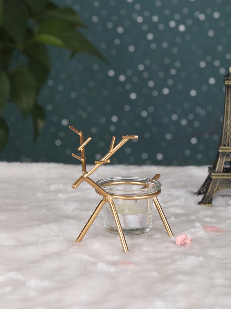 

Золотые скандинавские свечи, дизайнерские настольные металлические рождественские подсвечники, современные украшения для комнаты, декора...