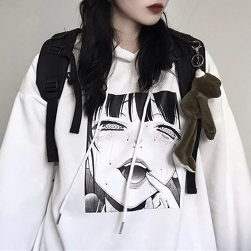 

2023 New Hoodie for Men Anime Print Hoodies Winter Warm Clothing Man Sweatshirts Hooded Pullover Harajuku Male Y2k Clothes Tops