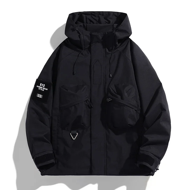Мужская ветровка с капюшоном XKK ветрозащитная куртка большими карманами