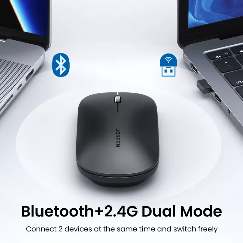 

2023 【New-in Sale】U-G-REEN Mouse Wireless Bluetooth 5.0 2.4G Dual Mode Mouse 4000DPI Silent Mice For MacBook PC Tablet Lapto