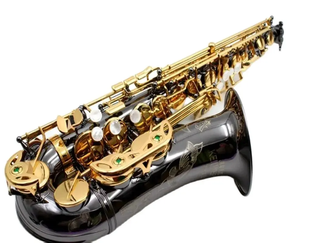 

Новое поступление, альт-саксофон JK Keilwerth SX90R, высококачественный латунный черный никель ЗОЛОТО Eb Tune Sax, музыкальный инструмент со звеньями