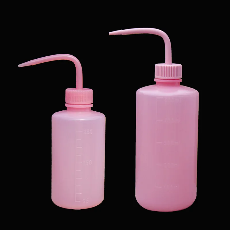 

250ml Clear Plastic Blow Washing Bottle Tattoo Wash Squeezy Laboratory Measuring Bottle Refillable Bottles Tattoo Wash Bottle