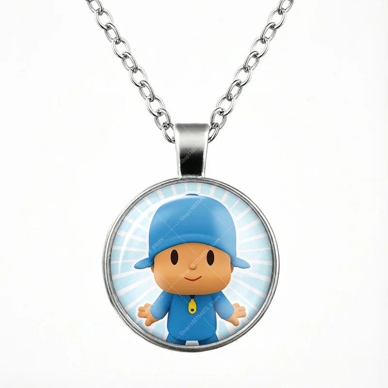 Фото Креативное ожерелье с мультяшным дизайном Pocoyo, аниме-кулон, милые аксессуары, модная цепочка, ювелирное украшение, подвеска, подарки на день рождения №3