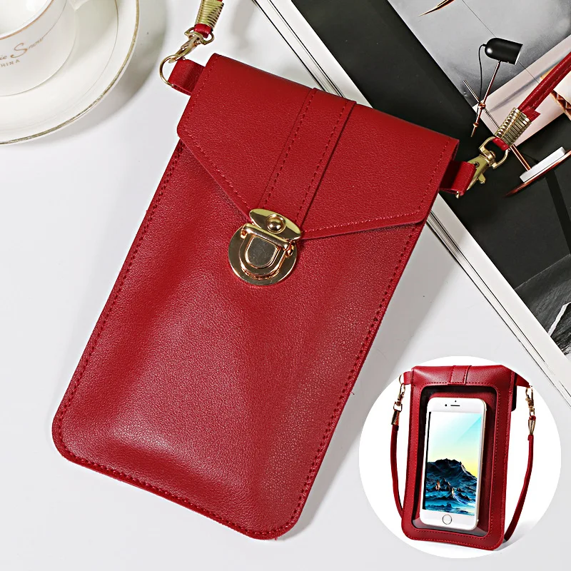 

Touch Screen Mobile Phone Bags Female Shoulder Bag Women Bag Messenger Bag Wallets Card Bag Coin Purse sac