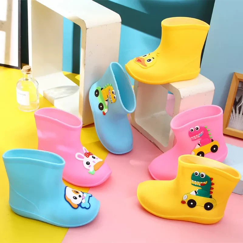 Kids Rain Boots Cartoon Cute Unicorn Baby Rain Shoes for Boys Girls Waterproof EVA Rubber Non Slip Toddler