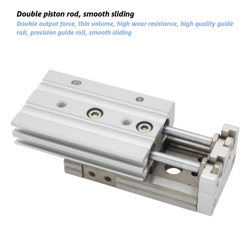 MXQ8 series air slide table dual rod rail pneumatic cylinder bore 8mm stroke 10-75mm MXQ8-10 MXQ8-20 MXQ8-50A/AS/AT/B/BS/BT